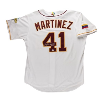 2006 Victor Martinez Game Worn & Signed World Baseball Classic Jersey (MLB Authenticated)